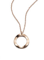 Thumbnail for your product : Ippolita Rosé Carino Mini Wavy Circle Pendant Necklace