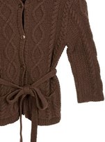 Thumbnail for your product : Bonpoint Girls' Hooded Cable Knit Sweater