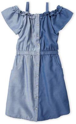 Levi's Girls 7-16) Two-Tone Chambray Cold Shoulder Dress