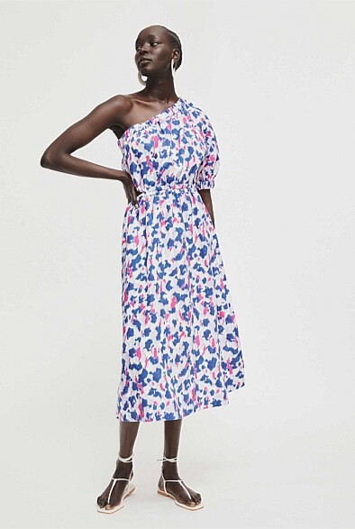 Witchery One Shoulder Print Dress ShopStyle