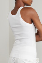Thumbnail for your product : Totême + Net Sustain Curved Ribbed Stretch Organic Cotton-jersey Tank - White