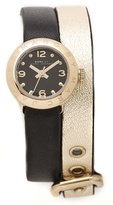Thumbnail for your product : Marc by Marc Jacobs Amy Double Wrap Leather Watch