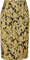 Thumbnail for your product : Michael Kors Collection Metallic Jacquard Skirt - Gold