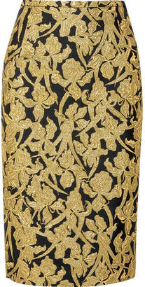 Michael Kors Collection Metallic Jacquard Skirt - Gold