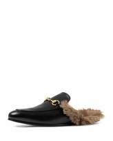 Thumbnail for your product : Gucci Princetown Fur-Lined Leather Slipper