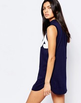 Thumbnail for your product : Fila T-Shirt Dress With High Neck & Large Front Logo