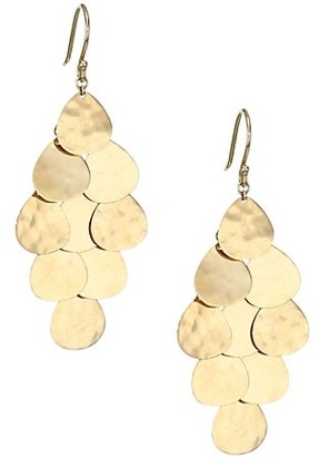 Ippolita Classico 18K Yellow Gold Crinkle Petal Cascade Earrings