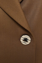 Thumbnail for your product : Bouguessa Cropped Double-breasted Wool-blend Twill Blazer