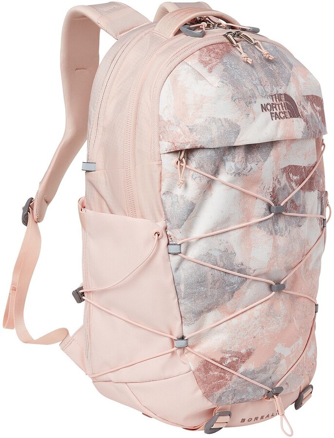 north face light pink backpack