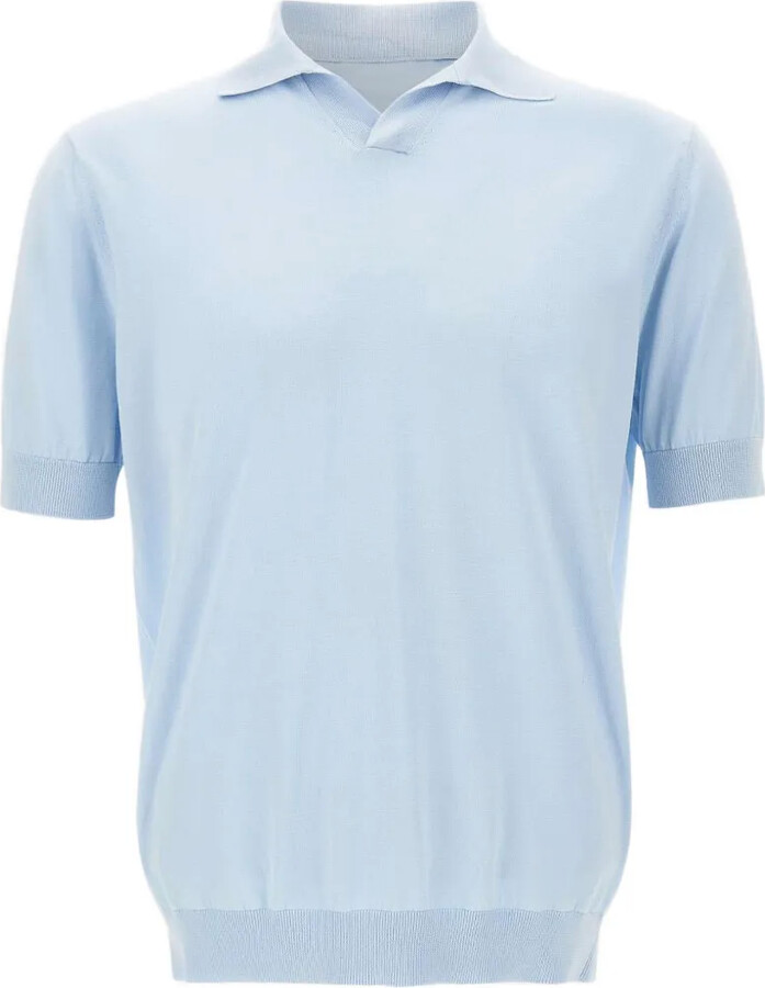 Filippo De Laurentiis buttonless V-neck polo shirt
