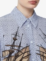Thumbnail for your product : Burberry Ship-Print Oversized Shirt