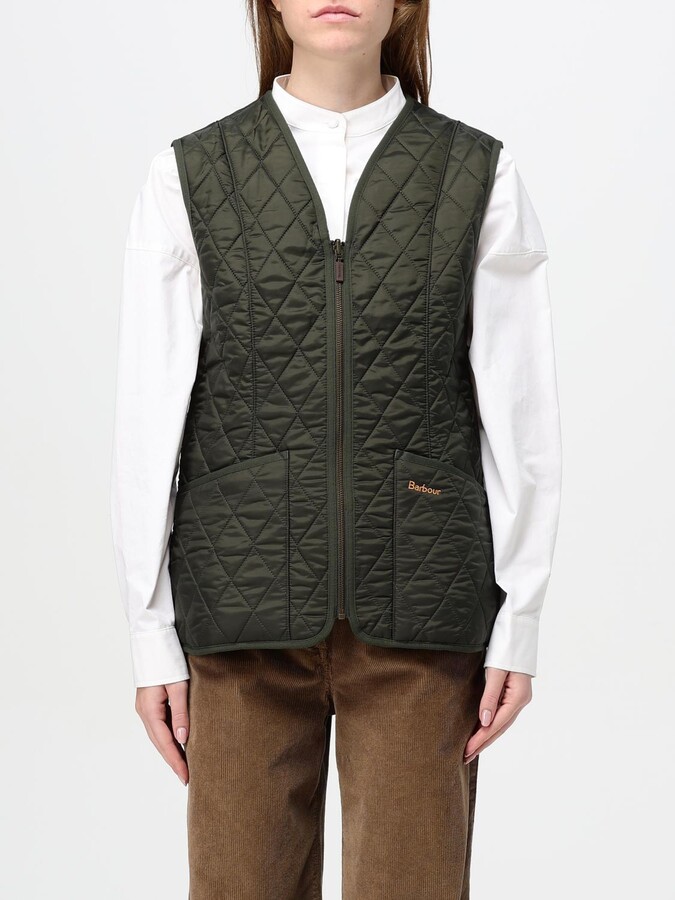 Barbour Waistcoat Woman color Green