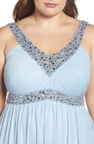 Thumbnail for your product : Decode 1.8 Plus Size Women's Embellished V-Neck Chiffon Gown