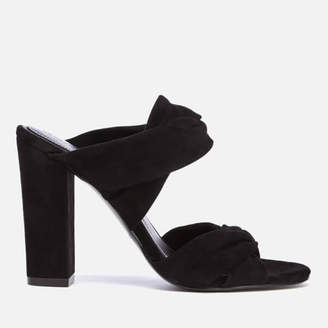 KENDALL + KYLIE Women's Demi Suede Double Strap Heeled Mules