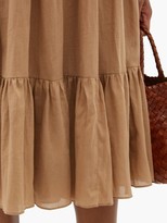 Thumbnail for your product : Loup Charmant Fontelli Tiered Organic-cotton Midi Skirt - Camel