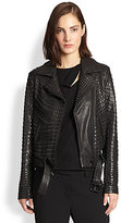 Thumbnail for your product : A.L.C. Studded Leather Motorcycle Jacket