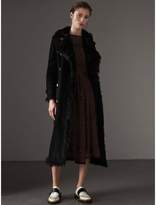 Burberry Shearling Trench Coat 