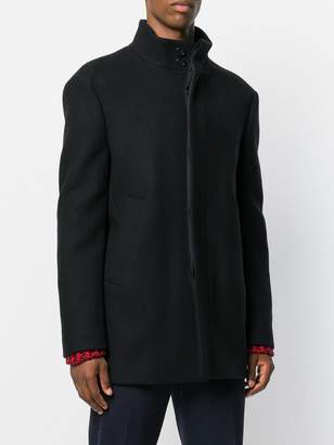 Versace straight-fit buttoned coat