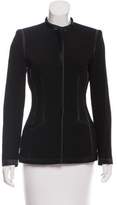 Thumbnail for your product : Alexander McQueen Leather-Trimmed Wool Jacket