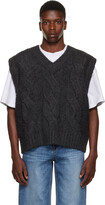 Thumbnail for your product : we11done Gray V-Neck Vest