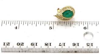 David Webb 18K Yellow Gold with 3.00ct Emerald, Sapphire & 0.90ct Diamond Earrings