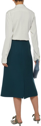 The Row Bea Wool And Silk-blend Cady Midi Skirt