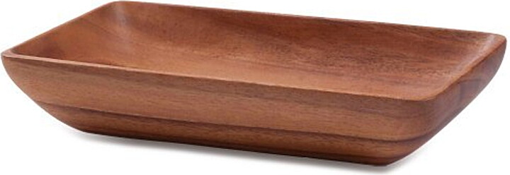 Islander Flooring Acacia Wood 2" x 10" x 6" Rectangular Bowl