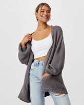 Thumbnail for your product : Supre Women's Grey Cardigans - Georgie Oversized Cardigan - Size XXS/XS at The Iconic