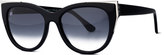 Thumbnail for your product : Thierry Lasry Epiphany Capped Cat-Eye Sunglasses, Black/Silver