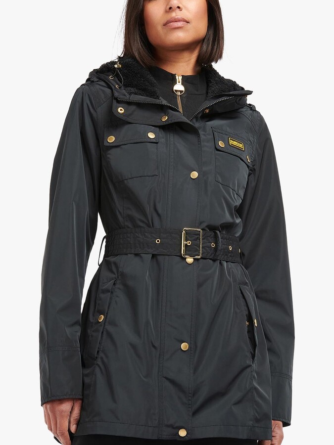 barbour coat fur hood
