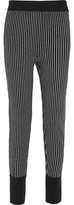 Thumbnail for your product : Raquel Allegra Striped Merino Wool And Cashmere-Blend Track Pants