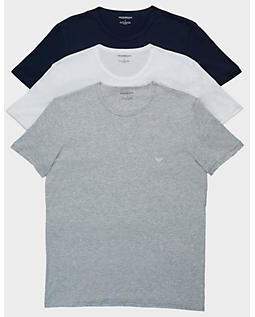 Emporio Armani Pure Cotton Crew Neck T-Shirt 3-Pack - Men's