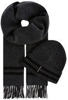 Thumbnail for your product : Armani Jeans Striped scarf & beanie set