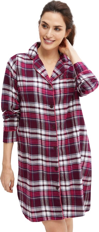 Ellos Plus Size Flannel Sleep Shirt
