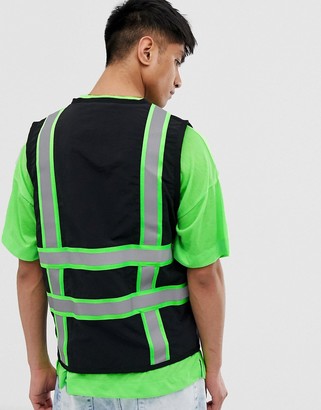Collusion Unisex vest with reflective tape