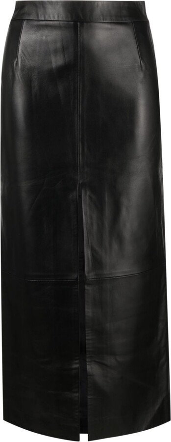 Mainless High-Waisted Pencil Leather Skirt - ShopStyle