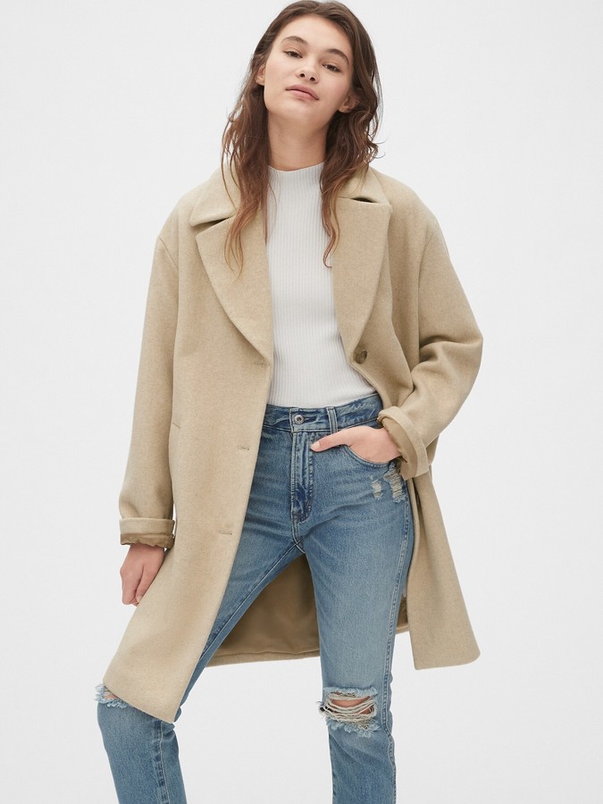 wool blend coat gap