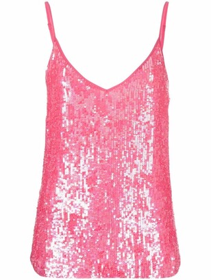 Pink Sequin Tops ShopStyle