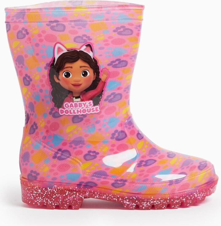 Pink Gabby's Dollhouse Pink Wellies ShopStyle Girls' Shoes