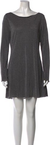 Gil Rodriguez Bateau Neckline Mini Dress