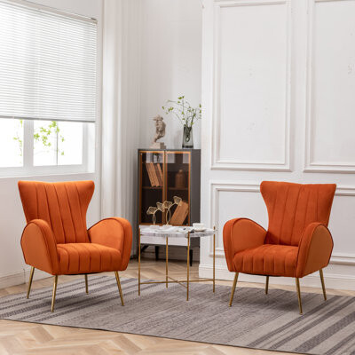 Artist Living 27" W Tufted Velvet Wingback Chair - ShopStyle Armchairs
