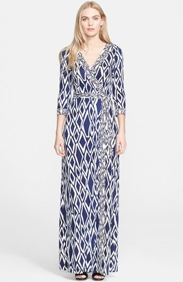 Diane von Furstenberg 'Julian' Long Silk Wrap Dress