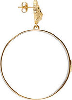 Thumbnail for your product : Versus Gold & Gunmetal Hanging Hoop Anthony Vaccarello Edition Earrings