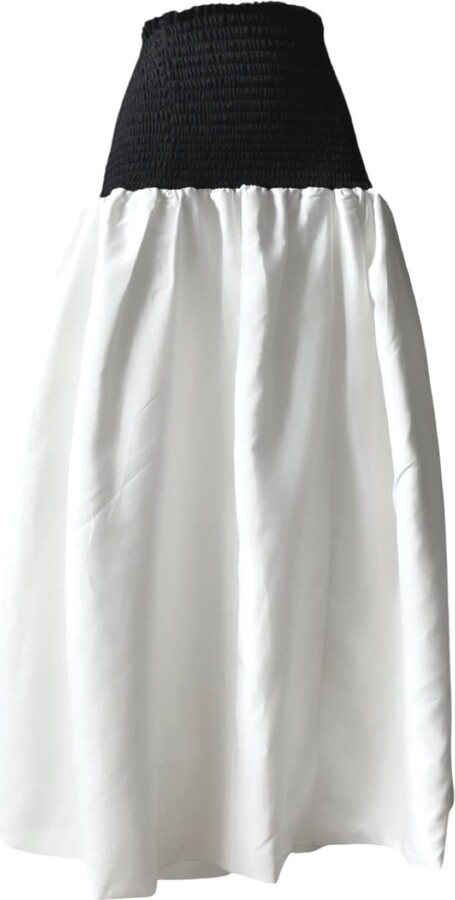 London Atelier Byproduct Black / White Smoked Black & White Balloon Multi Wear Skirt Or Dress
