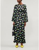 Thumbnail for your product : BERNADETTE Jane floral-print silk-satin midi dress