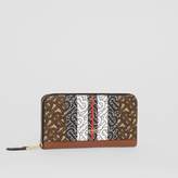 Thumbnail for your product : Burberry Monogram Stripe E-canvas and Leather Ziparound Wallet