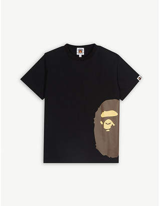 A Bathing Ape Ape logo cotton T-shirt 4-8 years