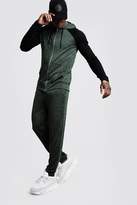 Thumbnail for your product : boohoo Hooded Knitted Tracksuit With Side Taping