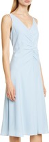 Thumbnail for your product : Lewit Ruched Front V-Neck Midi Dress