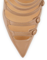 Thumbnail for your product : Christian Louboutin Viennana Strappy Leather Red Sole Bootie, Beige